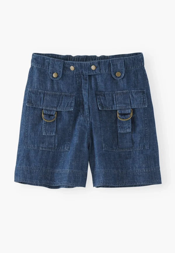 Women Wrap London Jeans & Trousers*Indigo Shorts