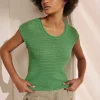 Women Wrap London Knitwear*Knitted Mesh-Stitch Top
