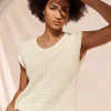 Women Wrap London Knitwear*Knitted Mesh-Stitch Top