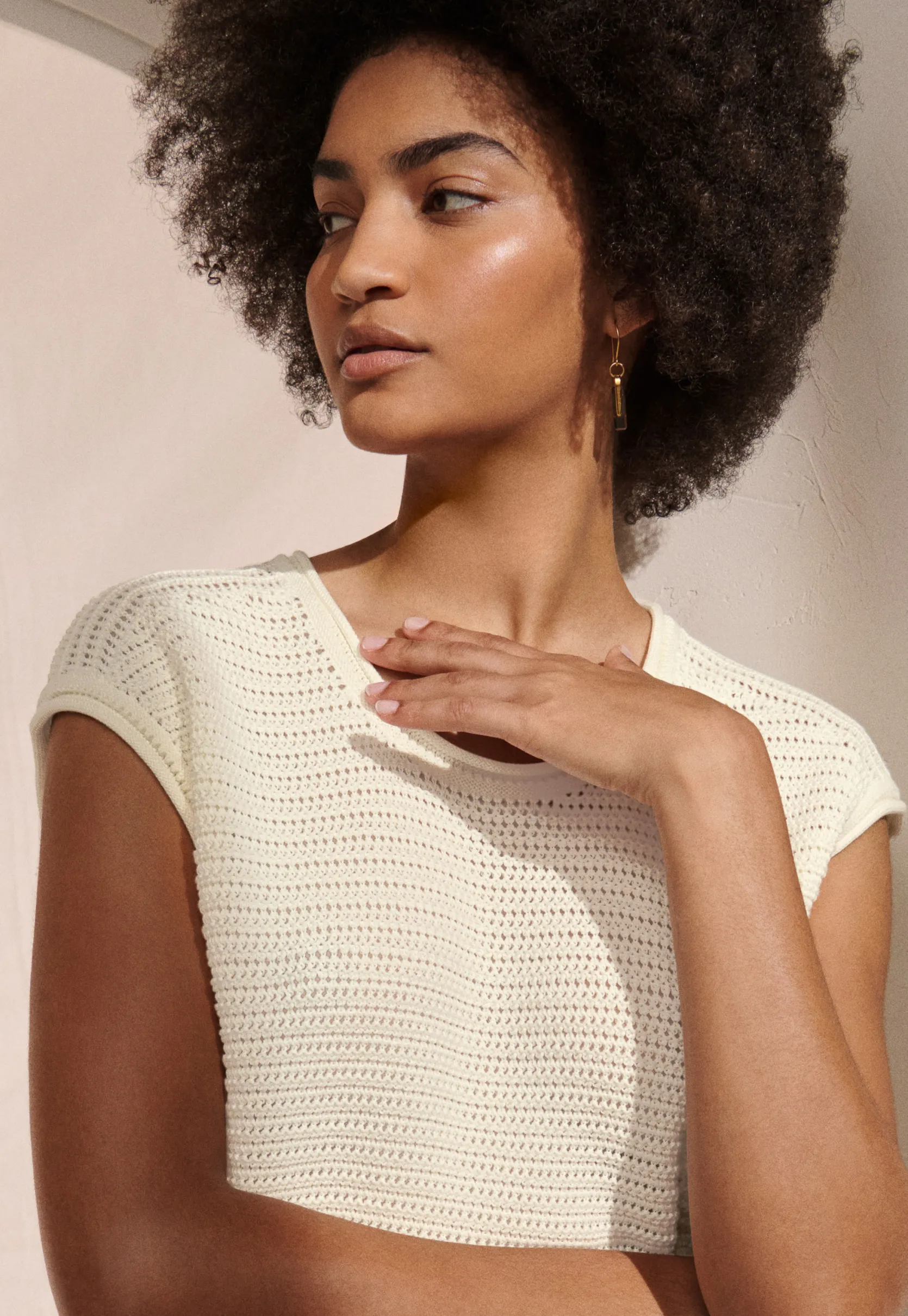 knitted_meshstitch_top_1.webp Women Wrap London Knitwear*Knitted Mesh-Stitch Top