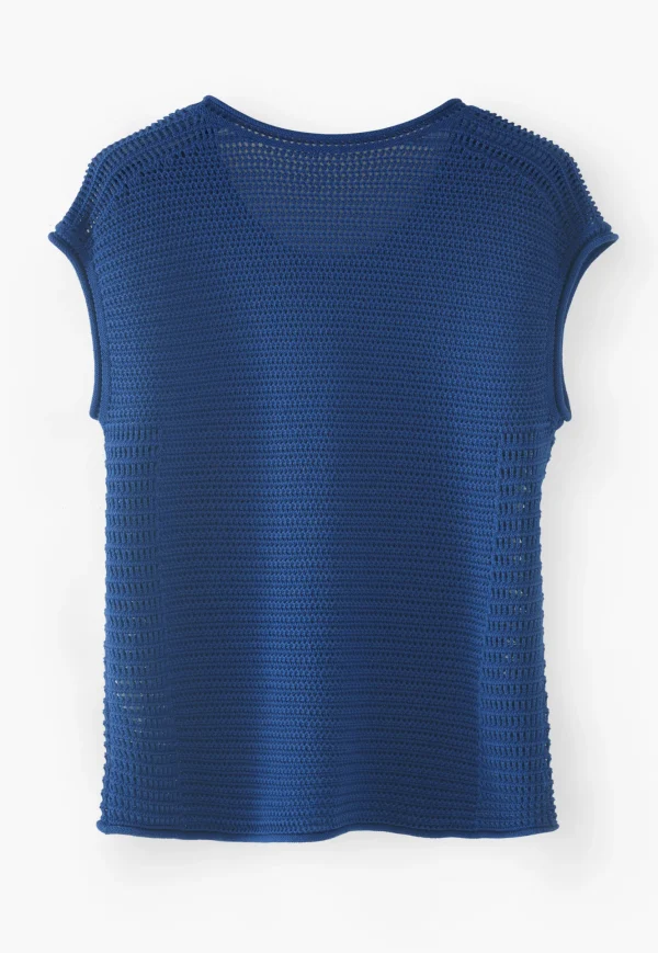 Women Wrap London Knitwear*Knitted Mesh-Stitch Top