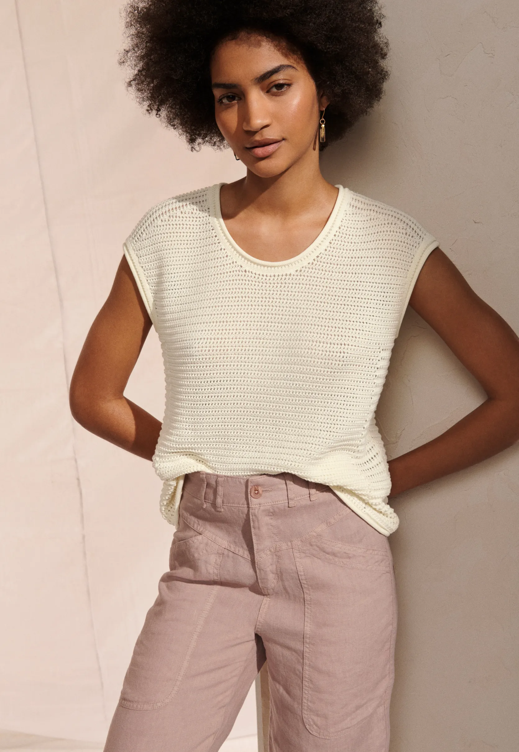 knitted_meshstitch_top_2.webp Women Wrap London Knitwear*Knitted Mesh-Stitch Top