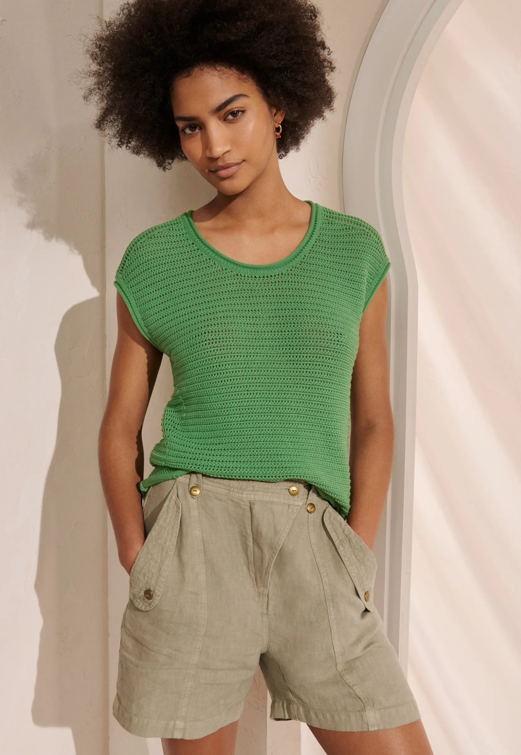 knitted_meshstitch_top_3-1.webp Women Wrap London Knitwear*Knitted Mesh-Stitch Top