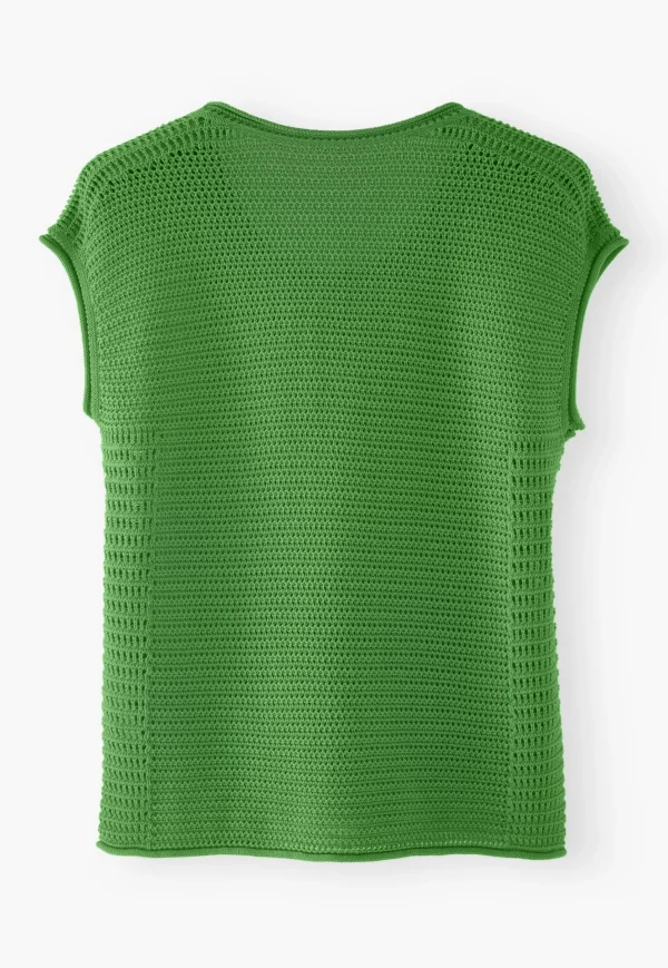Women Wrap London Knitwear*Knitted Mesh-Stitch Top