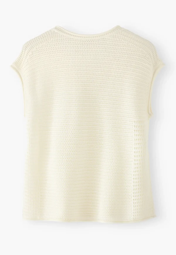 Women Wrap London Knitwear*Knitted Mesh-Stitch Top