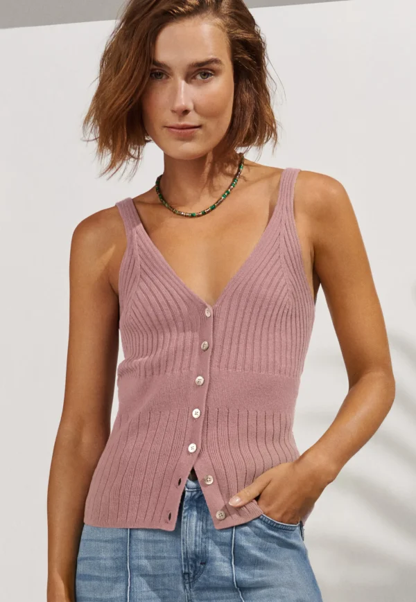 Women Wrap London Knitwear*Knitted-Rib Vest