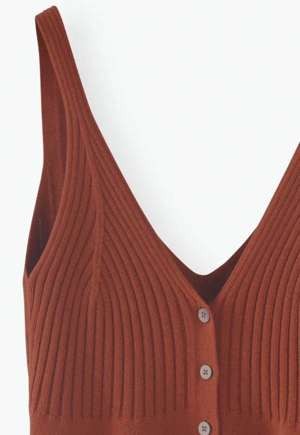 Women Wrap London Knitwear*Knitted-Rib Vest