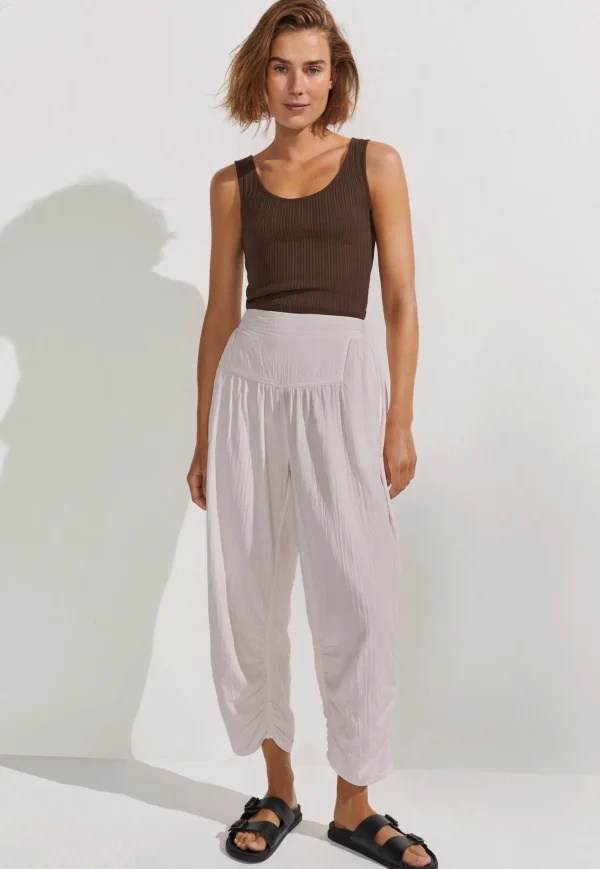 Women Wrap London Jersey Tops*Lace-Rib Vest