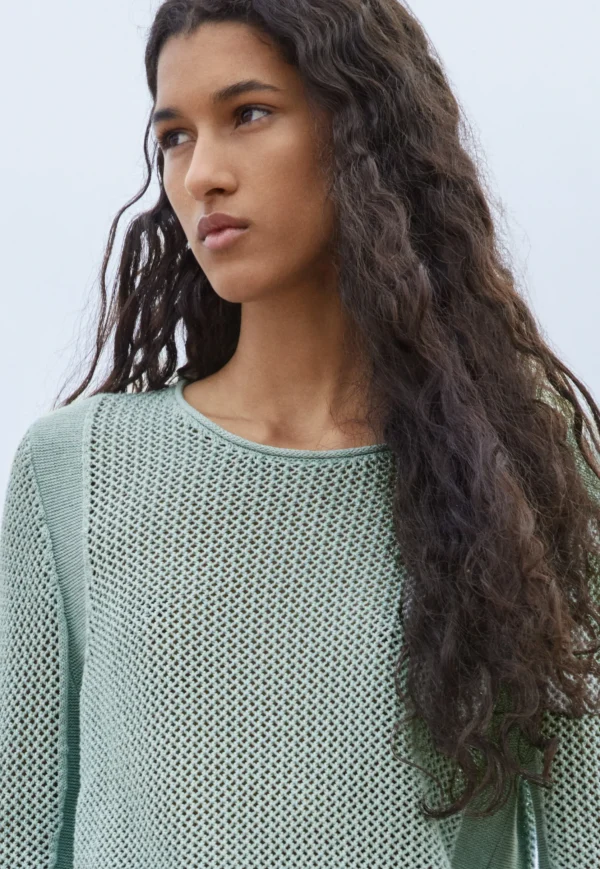 Women Wrap London Knitwear*Mesh-Stitch Sweater