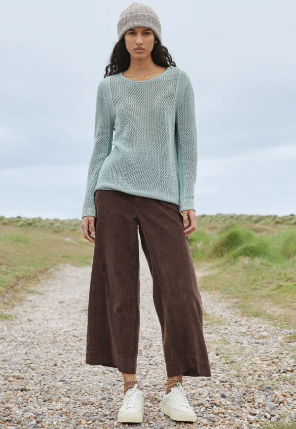 Women Wrap London Knitwear*Mesh-Stitch Sweater