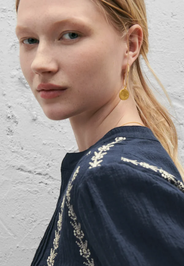 Women Wrap London Jewellery*Moons-And-Stars Pendant Hoop Earrings