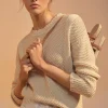 Women Wrap London Knitwear*Moss-Stitch Sweater