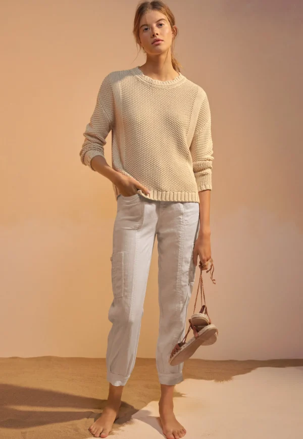 Women Wrap London Knitwear*Moss-Stitch Sweater