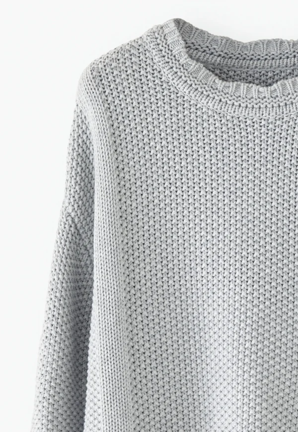 Women Wrap London Knitwear*Moss-Stitch Sweater