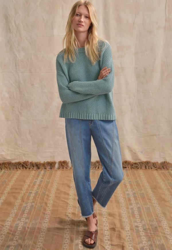 Women Wrap London Knitwear*Moss-Stitch Sweater