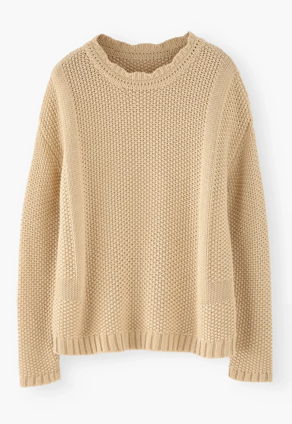 Women Wrap London Knitwear*Moss-Stitch Sweater