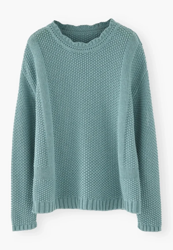 Women Wrap London Knitwear*Moss-Stitch Sweater
