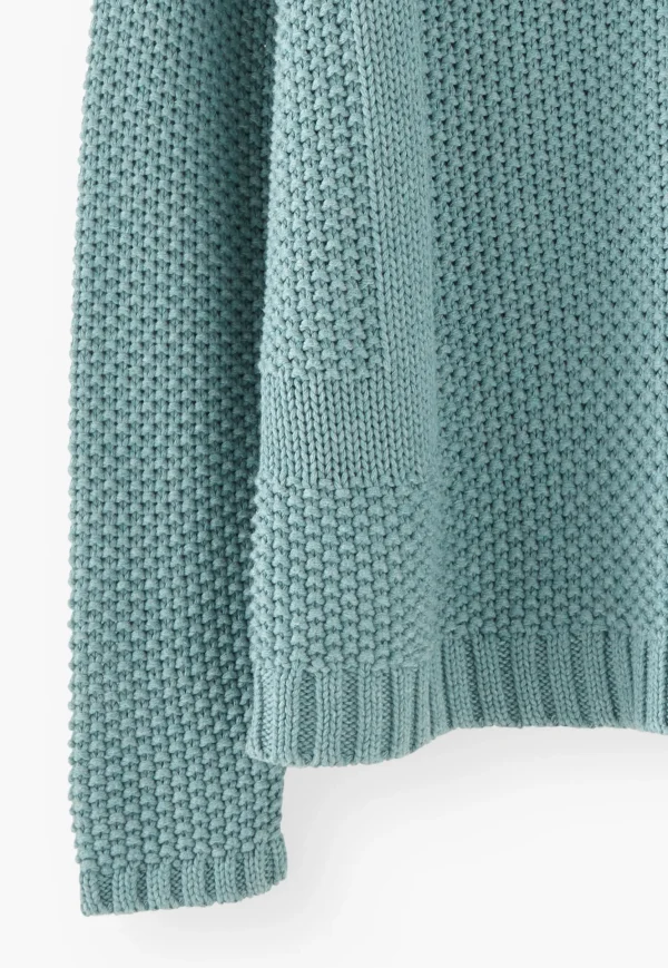 Women Wrap London Knitwear*Moss-Stitch Sweater