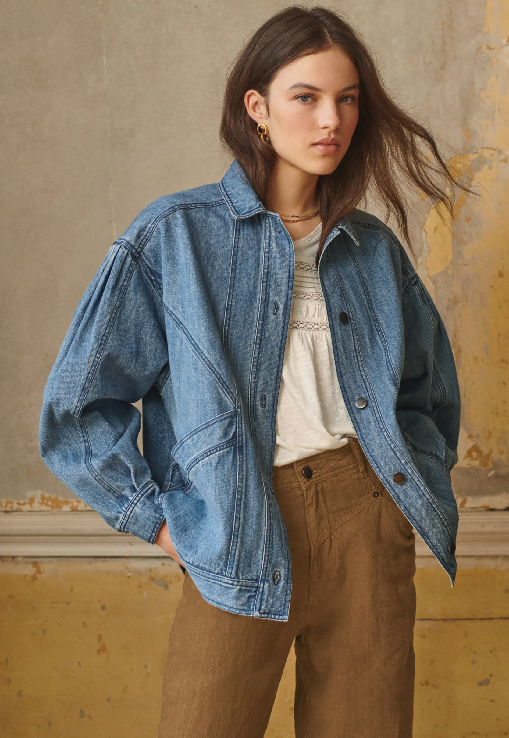 oversized_denim_jacket_0.webp Women Wrap London Jackets & Coats*Oversized Denim Jacket