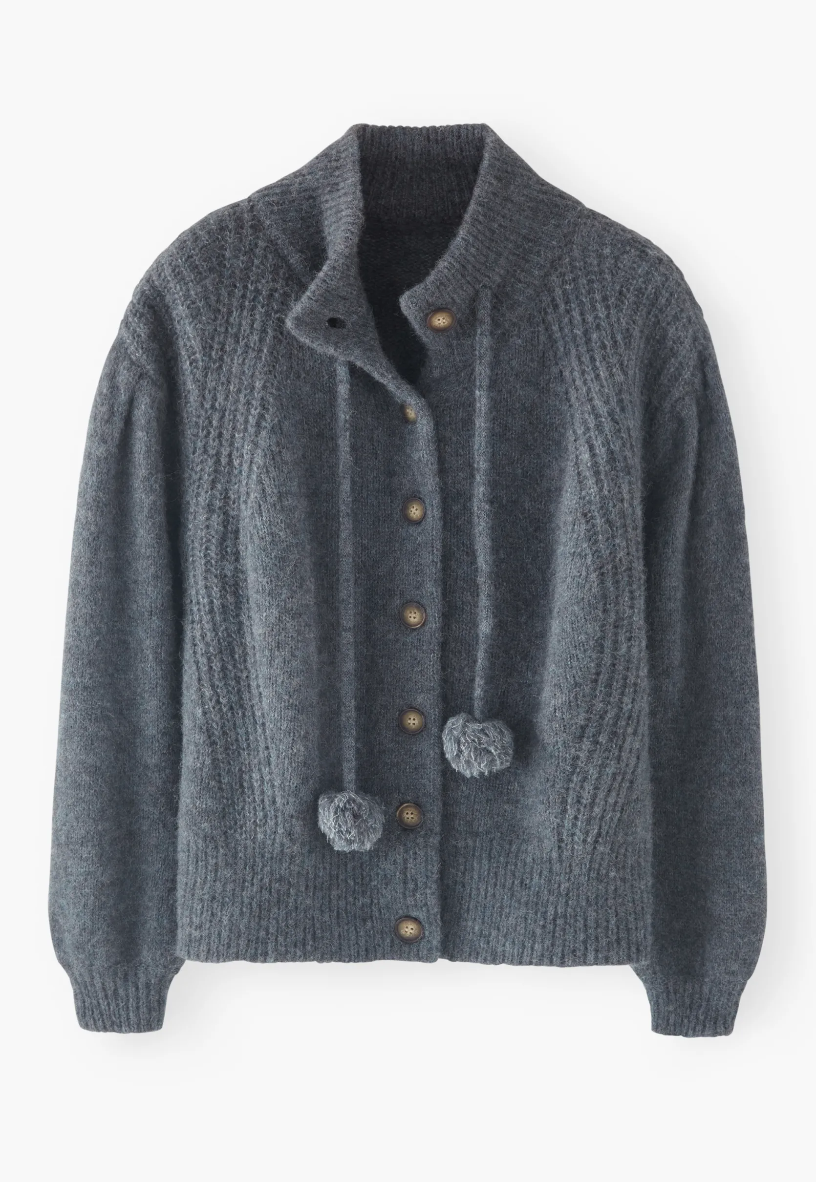 pompom_tassel_cardigan_6-1.webp Women Wrap London Knitwear*Pompom Tassel Cardigan