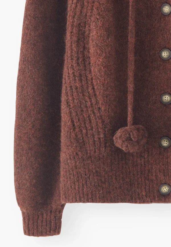 Women Wrap London Knitwear*Pompom Tassel Cardigan