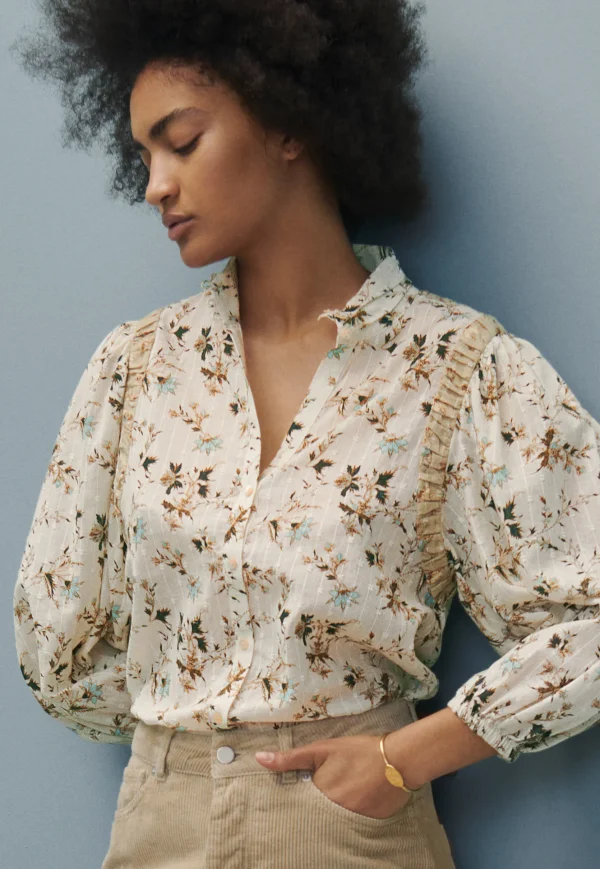 Women Wrap London Shirts & Tops*Printed High-Neck Blouse