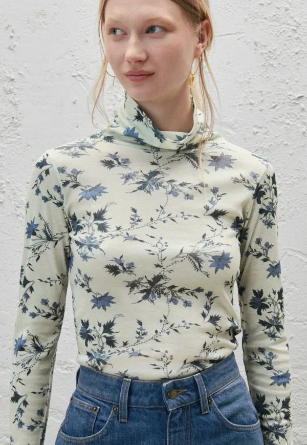 Women Wrap London Jersey Tops*Printed Jersey Top