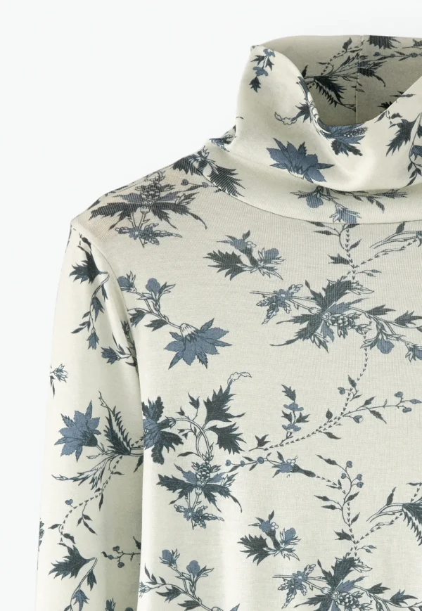 Women Wrap London Jersey Tops*Printed Jersey Top