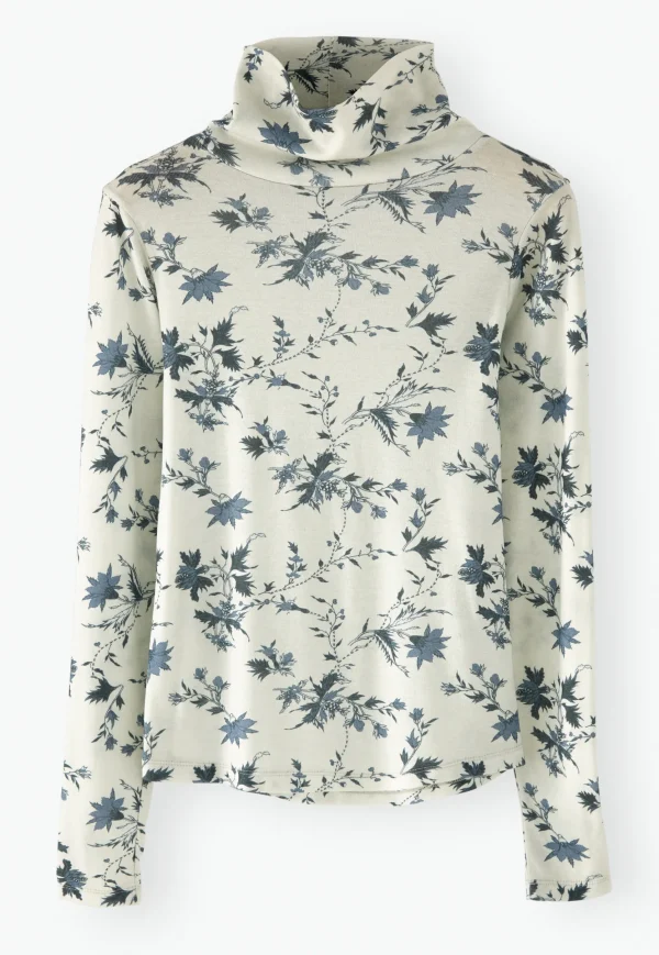 Women Wrap London Jersey Tops*Printed Jersey Top