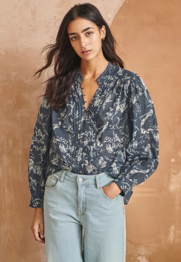 Women Wrap London Shirts & Tops*Printed Peasant Blouse