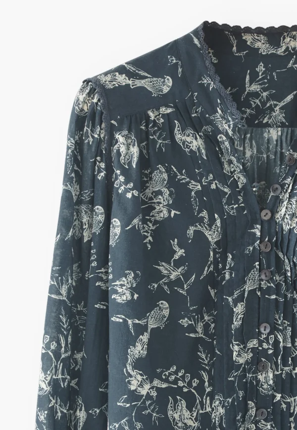 Women Wrap London Shirts & Tops*Printed Peasant Blouse