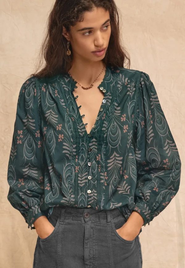 Women Wrap London Shirts & Tops*Printed Pleat Detail Blouse