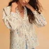 Women Wrap London Shirts & Tops*Printed Pleat Detail Blouse