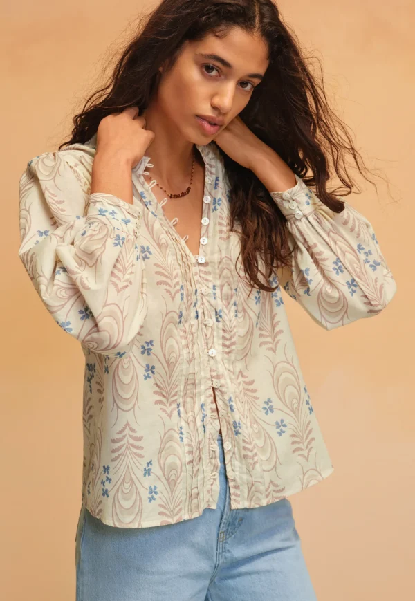 Women Wrap London Shirts & Tops*Printed Pleat Detail Blouse