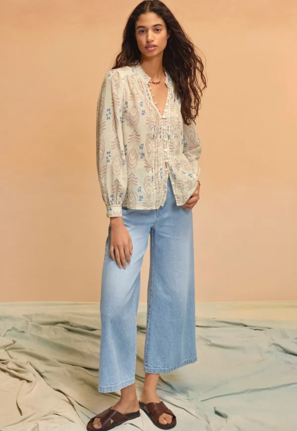 Women Wrap London Shirts & Tops*Printed Pleat Detail Blouse