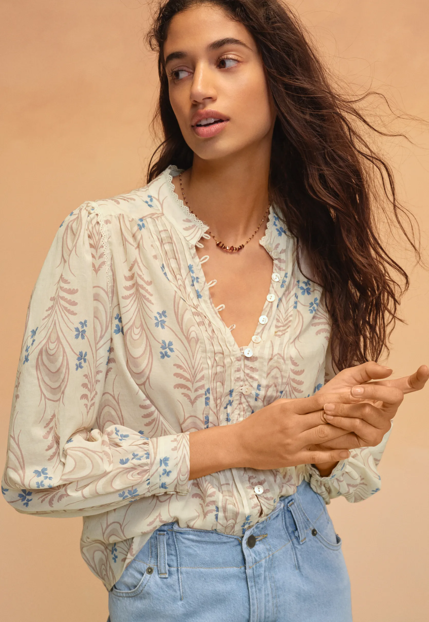 printed_pleat_detail_blou_3.webp Women Wrap London Shirts & Tops*Printed Pleat Detail Blouse