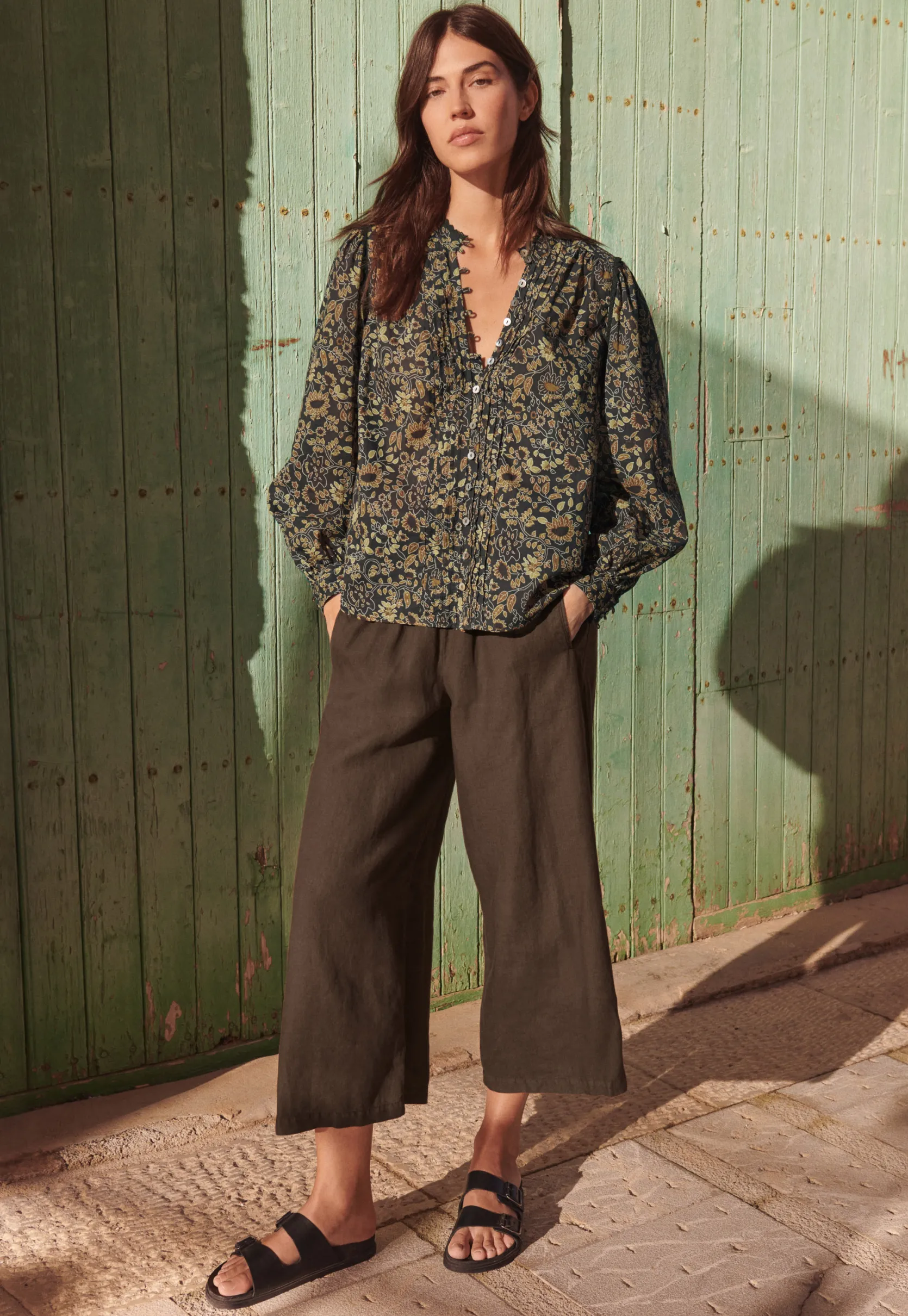 printed_pleatdetail_blous_1.webp Women Wrap London Shirts & Tops*Printed Pleat-Detail Blouse