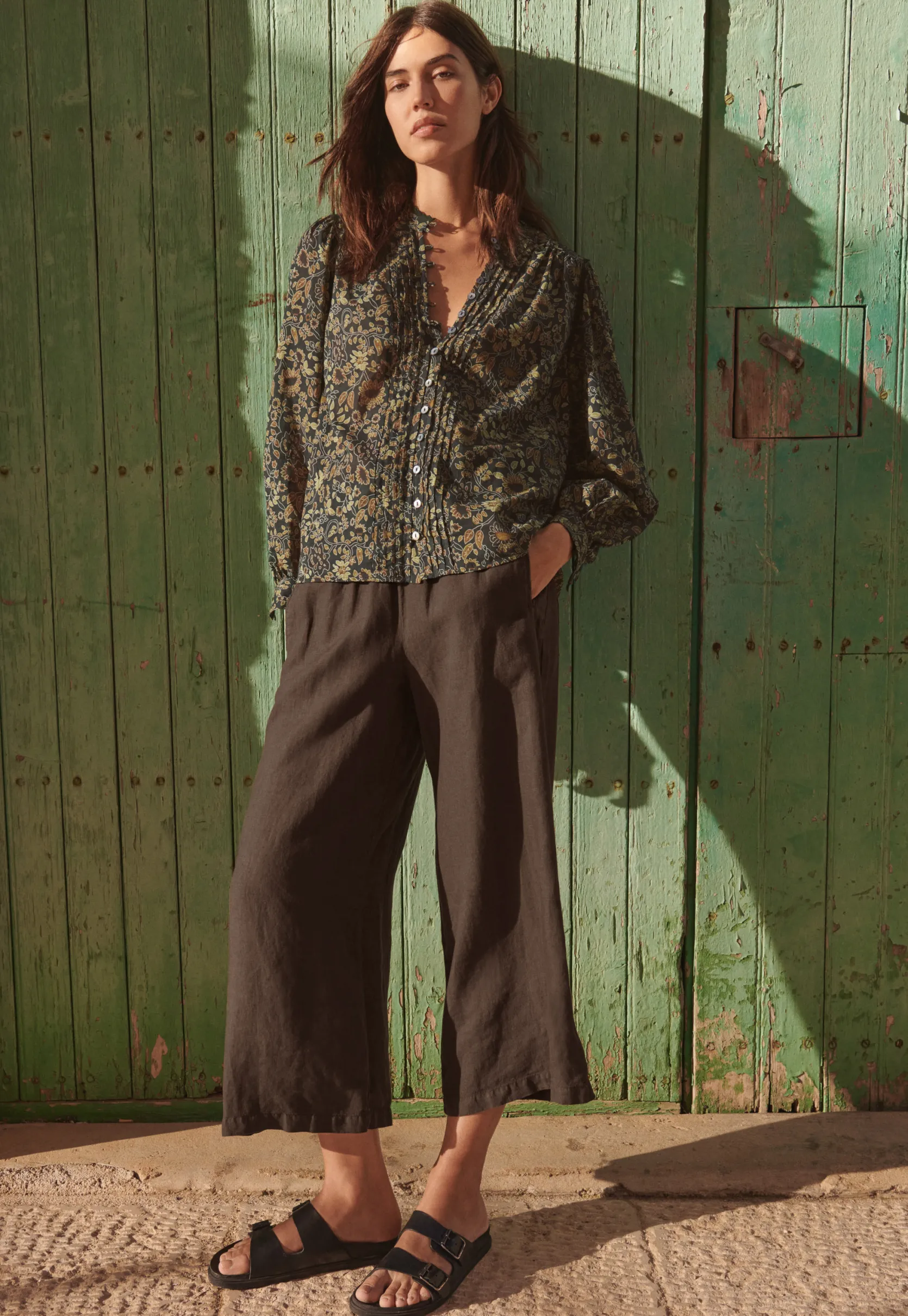 printed_pleatdetail_blous_2.webp Women Wrap London Shirts & Tops*Printed Pleat-Detail Blouse