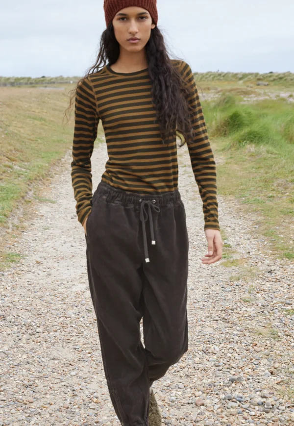 Women Wrap London Jersey Tops*Printed Striped Top
