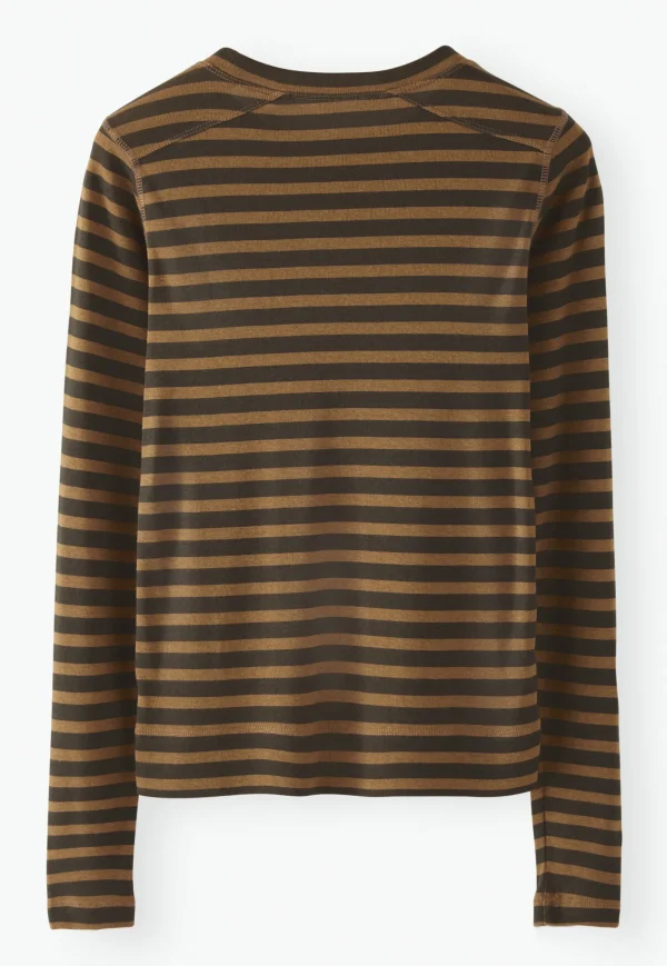 Women Wrap London Jersey Tops*Printed Striped Top