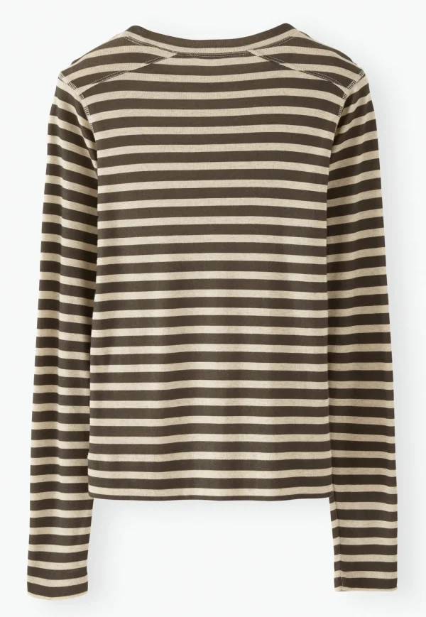 Women Wrap London Jersey Tops*Printed Striped Top