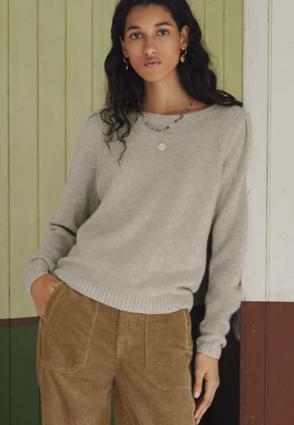Women Wrap London Knitwear*Puff-Sleeve Sweater