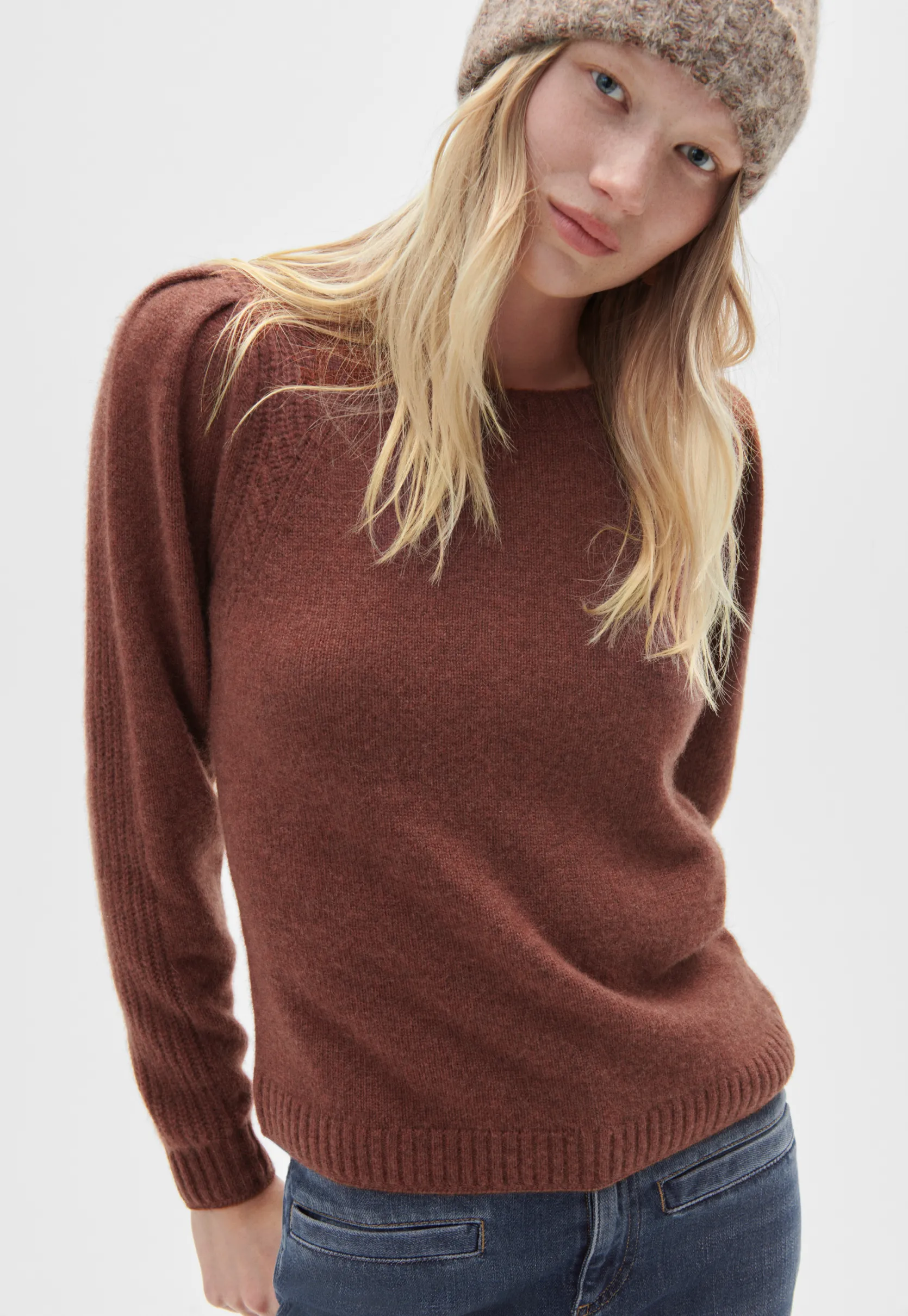 puffsleeve_sweater_0.webp Women Wrap London Knitwear*Puff-Sleeve Sweater