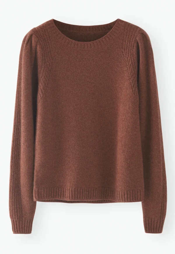 Women Wrap London Knitwear*Puff-Sleeve Sweater