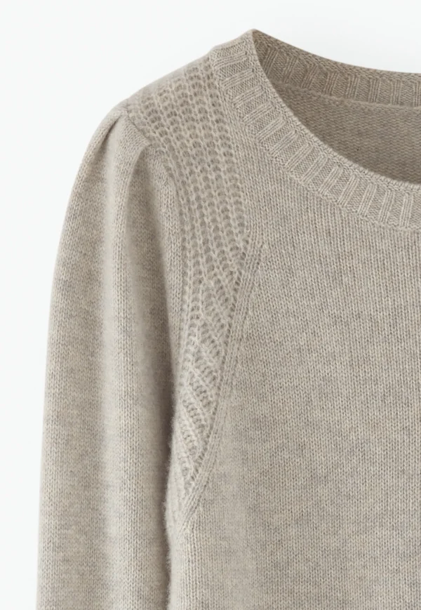 Women Wrap London Knitwear*Puff-Sleeve Sweater