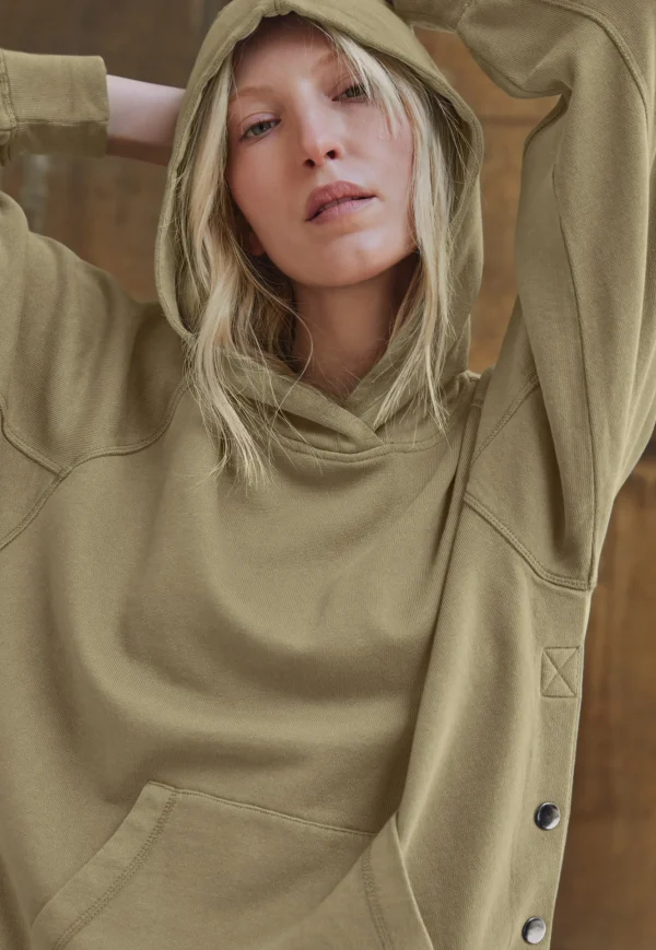 Women Wrap London Jersey Tops*Relaxed Hoodie
