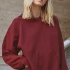 Women Wrap London Jersey Tops*Relaxed Hoodie