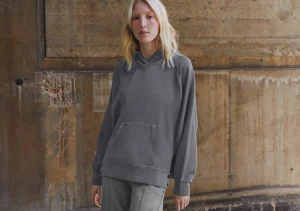 Women Wrap London Jersey Tops*Relaxed Hoodie