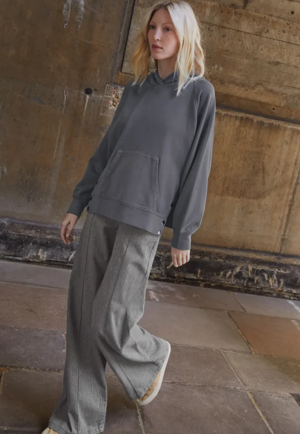 Women Wrap London Jersey Tops*Relaxed Hoodie