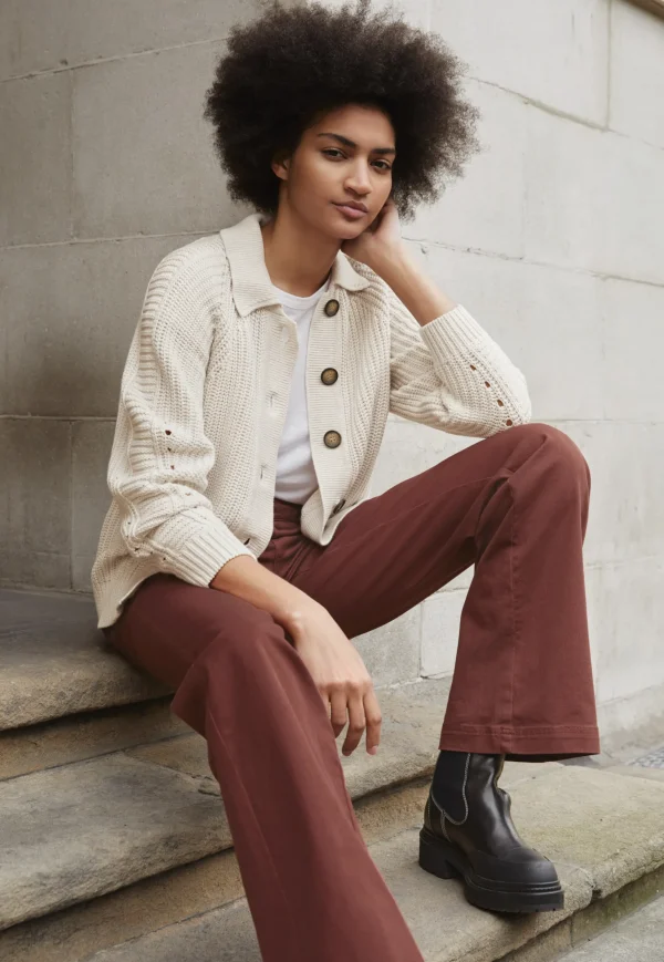 Women Wrap London Knitwear*Rib-Stitch Cardigan